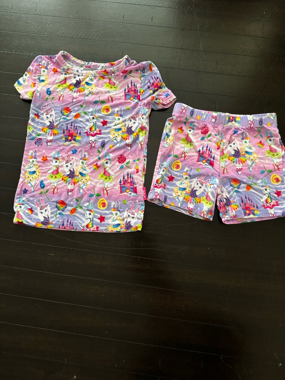 Posh Peanut Lisa Frank Ballerina Bunnies Size 2T PJs